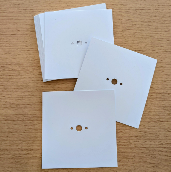 Lot de 25 cartes gabarit